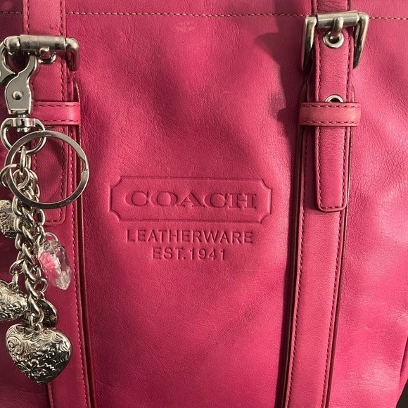 💖 Y2K (2005) Coach Fuchsia Leather Tote Bag