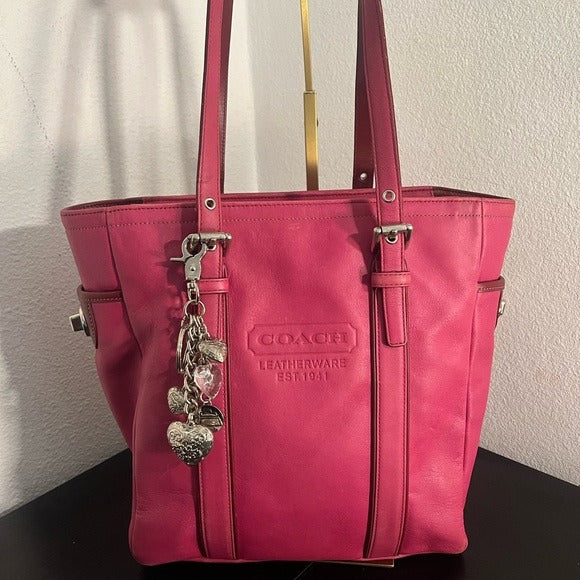 💖 Y2K (2005) Coach Fuchsia Leather Tote Bag
