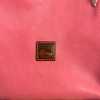 Dooney & Bourke Pink Leather Shoulder Bag with Brown Accents