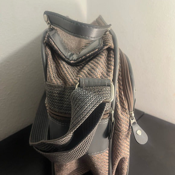 VINTAGE 80s SAMSONITE SILHOUETTE 4 TWEED CARRY ON TRAVEL LUGGAGE OVERNIGHT BAG