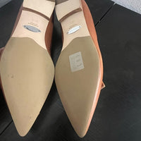 Sarah Flint Tan Leather Flats with Bow