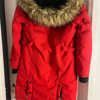 Canada Weather Gear  Red & Natural Hooded Parka