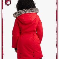 Canada Weather Gear  Red & Natural Hooded Parka