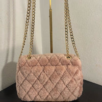 NWT Kate Spade Blush Quilted Shoulder Bag with Gold