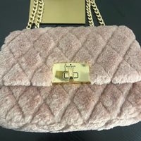 NWT Kate Spade Blush Quilted Shoulder Bag with Gold