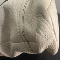 Coach White and Black Leather Tote Bag F13089