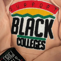 Peach Hoodie with Support Black Colleges Design