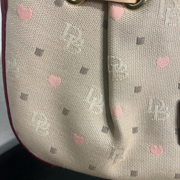 Dooney & Bourke Tan and Red Shoulder Bag