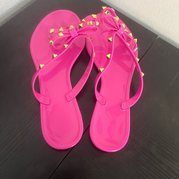 Stylish Pink Sandals with Gold Accents