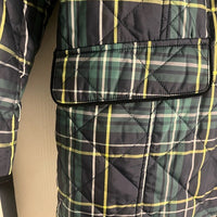 Talbots Blue and Green Barn Jacket with Quilted Design