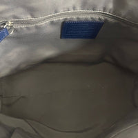 Coach Blue & Tan Patent Leather Shoulder Bag w/ Vachetta Leather Handles F20023